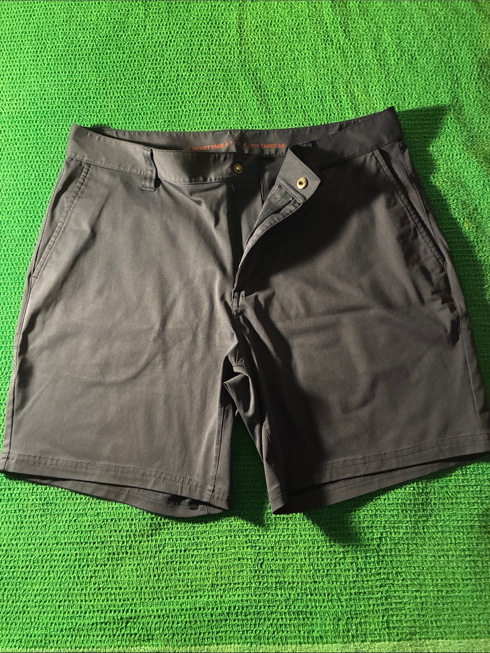 RHONE Men's Flat Front Shorts - Charcoal Gray